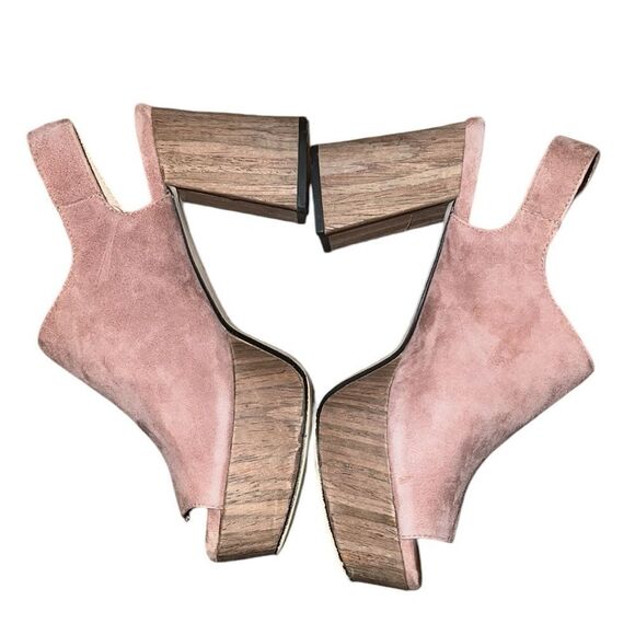 Sacha London Pink Suede Platform Size 6 - Picture 2 of 5
